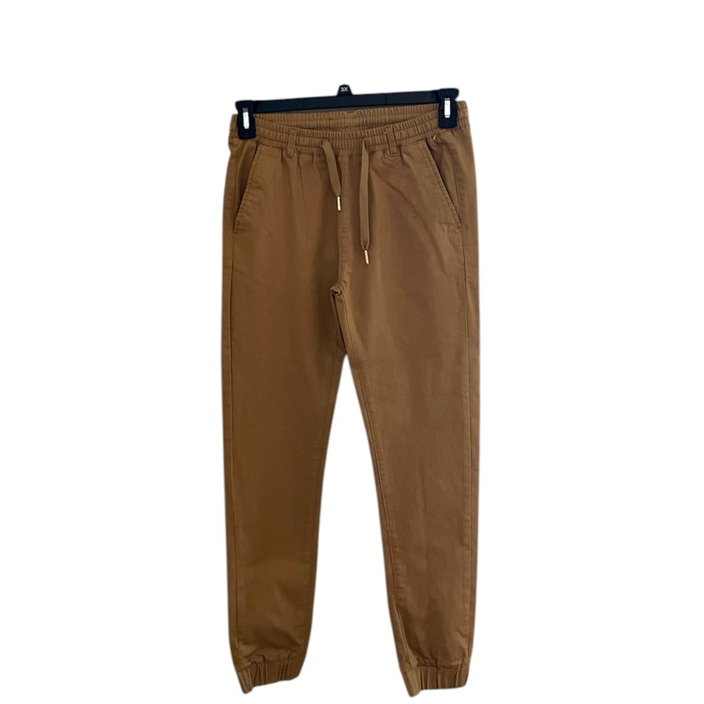 ⚪️RIFLESSI: Men’s size M, tan jogger slacks worn a tie & pockets, worn once⚪️